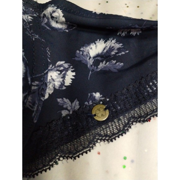 Lucky Brand Bra 42D Underwire Lightly Padded Navy & White Floral EUC - Picture 2 of 10